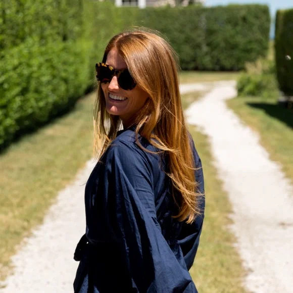 Rhode Navy Blue Ella Dress NWT M - Picture 3 of 10